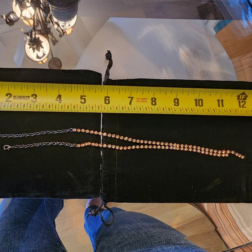 SWAROVSKI GOLD CRYSTAL VINTAGE NECKLACE